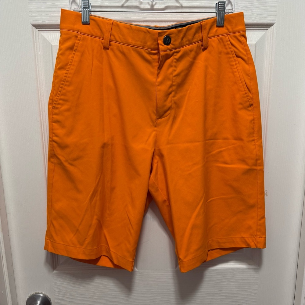 Puma Men's Vibrant Orange Flat Front Shorts